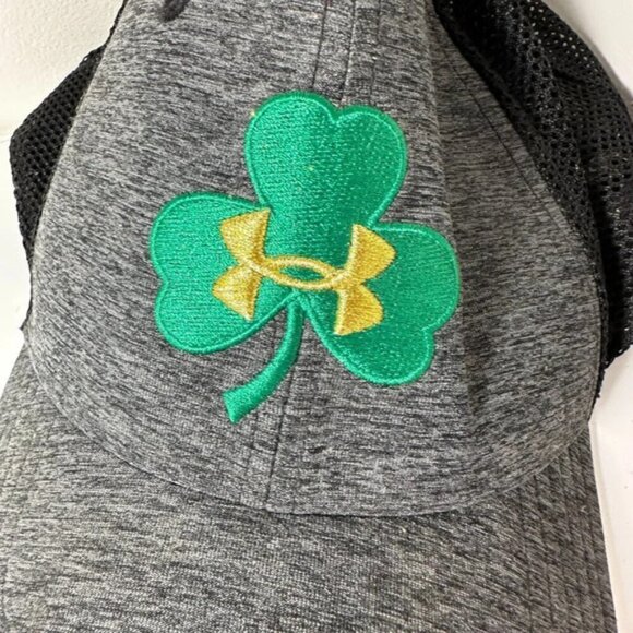 Under Armour Gray and Black Hat with Green and Yellow Logo - Picture 3 of 7